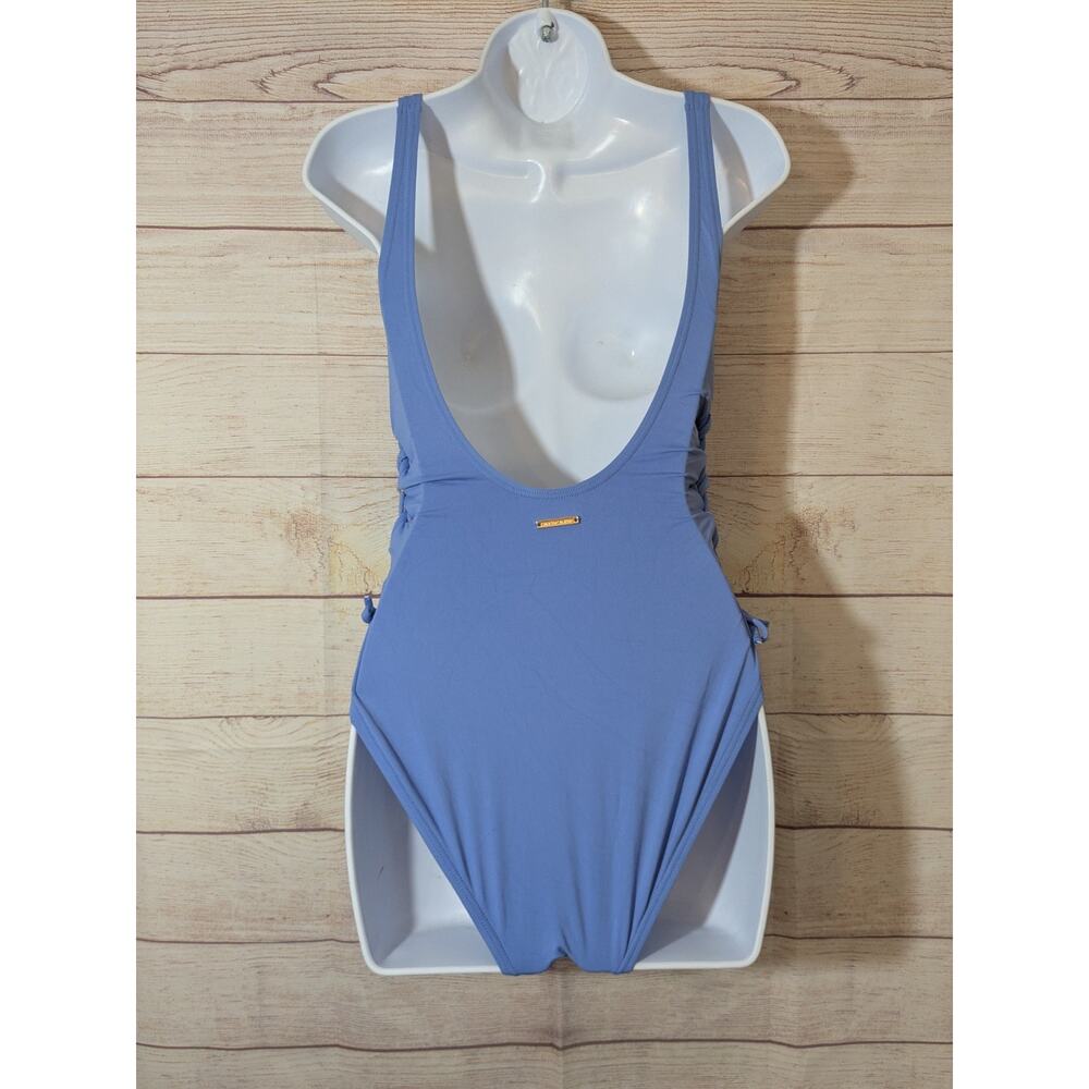 Women’s Vince Camuto swim one piece swimsuit size 8 Blue Side Tie - Picture 2 of 5